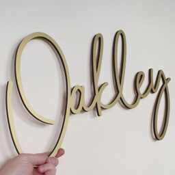 Custom Wooden Name Sign Nursery Wall Decor - thumbnail 3