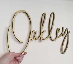 Custom Wooden Name Sign Nursery Wall Decor - thumbnail 1