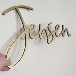 Custom Wooden Name Sign Nursery Wall Decor - thumbnail 4