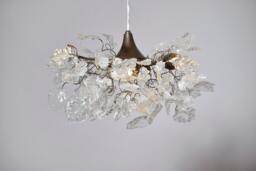 Clear Resin Flower Chandelier Handmade Hanging Ceiling Lamp