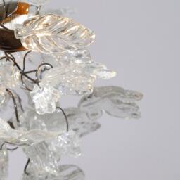 Clear Resin Flower Chandelier Handmade Hanging Ceiling Lamp - thumbnail 2