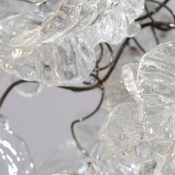 Clear Resin Flower Chandelier Handmade Hanging Ceiling Lamp - thumbnail 3