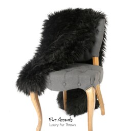 Plush Faux Fur Throw Blanket - Shaggy Llama Design, Accents Usa - thumbnail 2