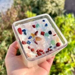 Natural Crystal Candle Healing Stone Gemstone Crystals Scented Spiritual Home Decor Gift - thumbnail 3