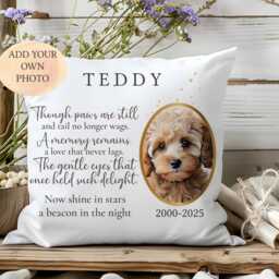 Personalised Own Portrait Dog Keepsake Cushion Pet Loss Memorial Pillow Gift - thumbnail 3
