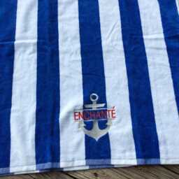 Anchor Personalized Beach Towel Monogrammed Pool Party Birthday Gift Bridesmaids Bridal Favors Nautical - thumbnail 4