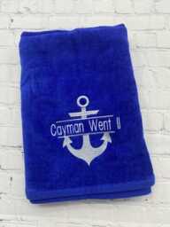 Anchor Personalized Beach Towel Monogrammed Pool Party Birthday Gift Bridesmaids Bridal Favors Nautical - thumbnail 1