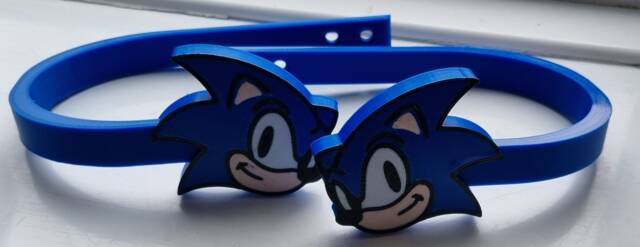 Sonic Curtain Tiebacks, Kids Room Hooks, 3D Printed Blue Hedgehog Holdbacks, Video Game Drapery Hardware, Boys Gamer Nursery Present