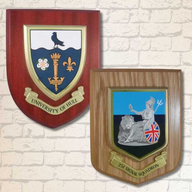 Custom Society Heraldic Shield - Printed Wooden Crests For Clubs & Associations - image 1