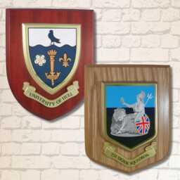 Custom Society Heraldic Shield - Printed Wooden Crests For Clubs & Associations - thumbnail 1
