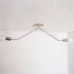 Flush Mount Ceiling Light - Twin Arm Dining Room Modern Minimalist Bathroom Hallway Kitchen Ul Listed - thumbnail 2