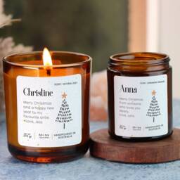 Personalised Christmas Scented Soy Candle, Gift - thumbnail 4