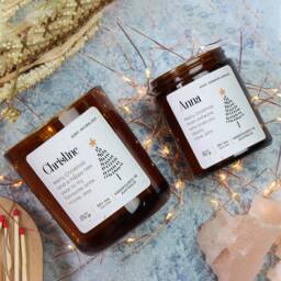 Personalised Christmas Scented Soy Candle, Gift - thumbnail 1