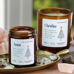 Personalised Christmas Scented Soy Candle, Gift - thumbnail 2