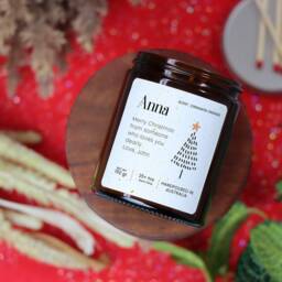 Personalised Christmas Scented Soy Candle, Gift - thumbnail 3