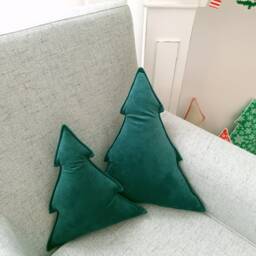 Christmas Tree Pillow Velvet Decoration Throw Pillow, Shape Sofa Cushion, Decorative - thumbnail 4