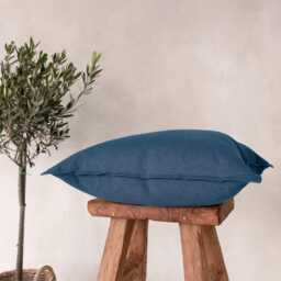 Indigo Linen Throw Pillow Cover, Blue Covers, Couch Cushions, Home Decor - thumbnail 2