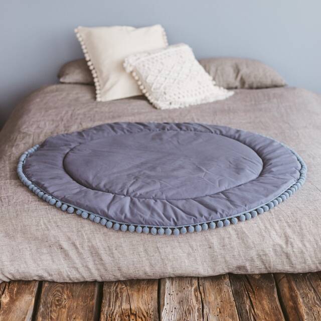 Round Play Mat, Baby Playmat, Teepee Mat For Toddlers, Shower Gift, Rug, Nursery Decor, Floor Washable Crawling - image 1