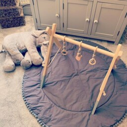Round Play Mat, Baby Playmat, Teepee Mat For Toddlers, Shower Gift, Rug, Nursery Decor, Floor Washable Crawling - thumbnail 4