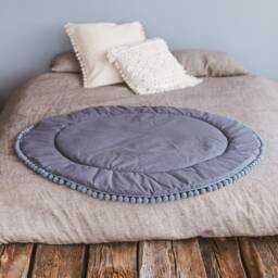 Round Play Mat, Baby Playmat, Teepee Mat For Toddlers, Shower Gift, Rug, Nursery Decor, Floor Washable Crawling - thumbnail 1