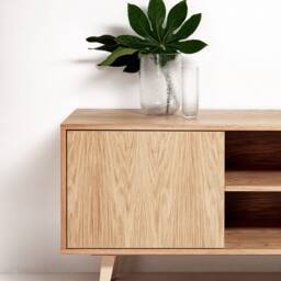 "Scandinavian Sideboard, Tv Cabinet, Oak Veneer ""Bell" - thumbnail 3