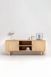 "Scandinavian Sideboard, Tv Cabinet, Oak Veneer ""Bell"