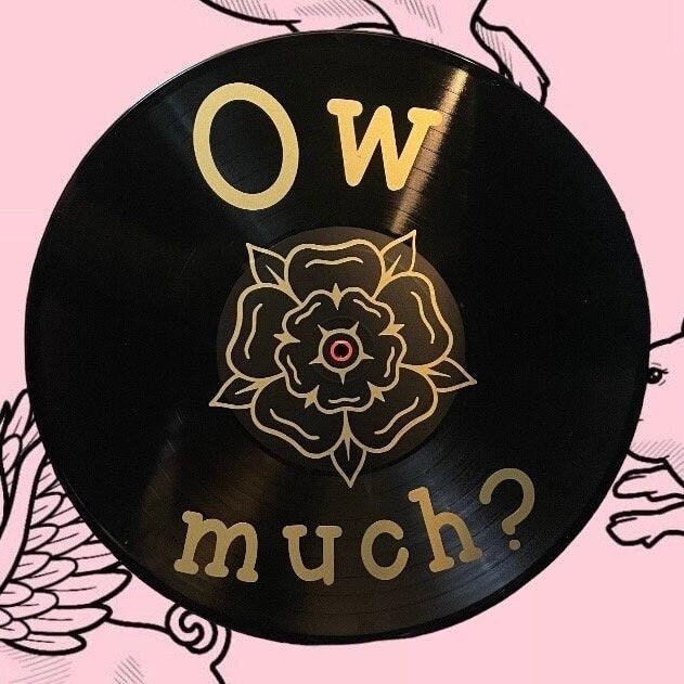 Ow Much , Record Wall Art, Gothic, Music Lover, Gift, Vinyl, Tattoo Style, Retro Decor, Yorkshire, Slang - image 1