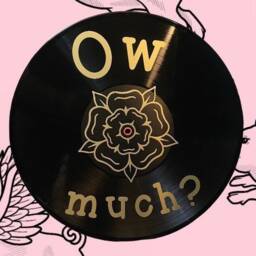 Ow Much , Record Wall Art, Gothic, Music Lover, Gift, Vinyl, Tattoo Style, Retro Decor, Yorkshire, Slang - thumbnail 1