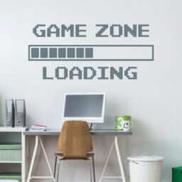 40% Off Game Zone Loading Wall Decal, Video Playroom Decor, Teens Room Nursery Sticker - thumbnail 2