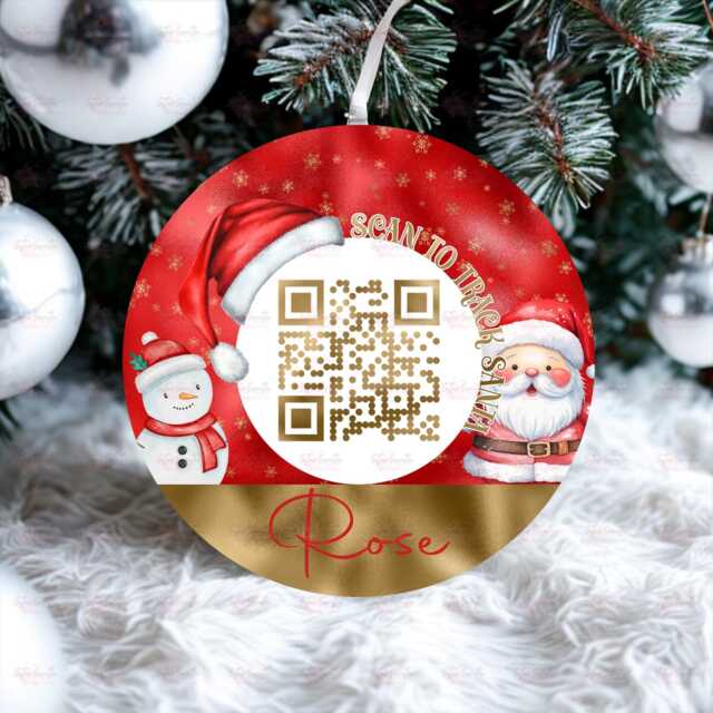 Personalised Kids Christmas Decoration - Santa Tracker North Pole Bauble Gift For Boys & Girls Stocking Filler Eve Box