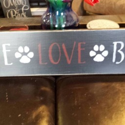 Live Love Bark Wood Sign Distressed Wall Hanging Rustic Pet Lover Decor Dog Gift Print Puppy Paw Farmhouse - thumbnail 2