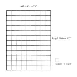 Wire Wall Grid + Shelf, Free Clips, Gold Memo Board, Copper Notice Rose Gold Metal Grid, Bulletin Office Wall Decor - thumbnail 2