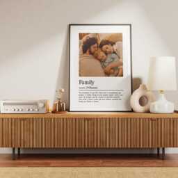 Family Definition Print - Personalised Wall Art Heartwarming Gift For Loved Ones - thumbnail 3