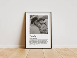 Family Definition Print - Personalised Wall Art Heartwarming Gift For Loved Ones - thumbnail 1