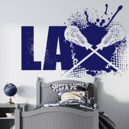 Custom Lacrosse Player Name Wall Decal Sticks Sticker 1032 - thumbnail 3