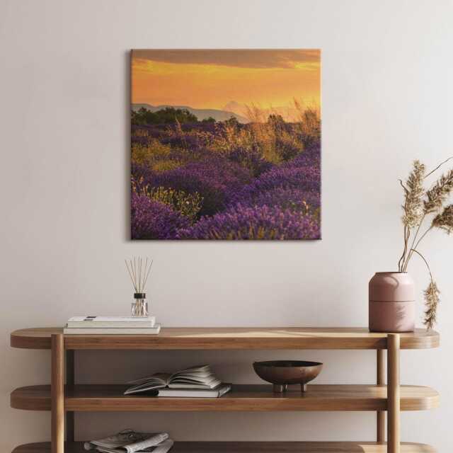 Lavender Meadow Provence France Canvas, Wall Art Picture, Purple Decoration, Travel Canvas - image 1