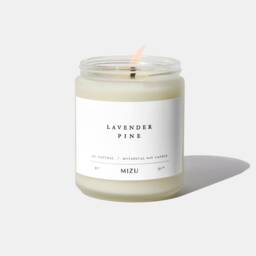Lavender Pine Essential Oil Candle - All Natural Modern - thumbnail 2
