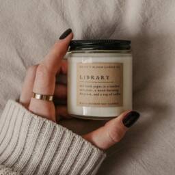 Mini Reading + Book Lover Candle, Choose A Scent, Dark Academia - thumbnail 2