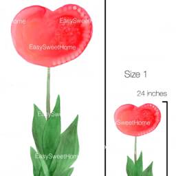 Wall Decal Heart Shaped Flower No.11, Home D??cor, Bedroom Floral Decal, Nursery Decor, Dream Meadow - thumbnail 3