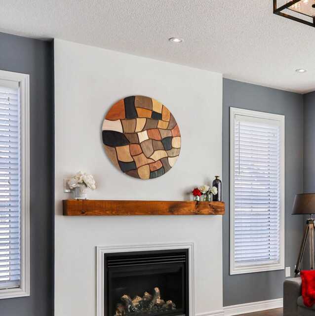 Round Mosaic Wall Art - A Sculptural Piece With A Unique Presence - image 1
