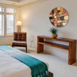 Round Mosaic Wall Art - A Sculptural Piece With A Unique Presence - thumbnail 3