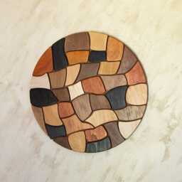 Round Mosaic Wall Art - A Sculptural Piece With A Unique Presence - thumbnail 2