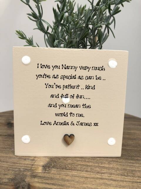 Nanny Personalised Flower/Plant Pot Gift Nana Granny Nan Nannie Grandma Gran Nanna Or Any Name. Shabby Chic Style Birthday Christmas Etc - image 1