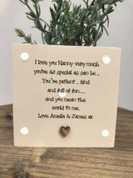 Nanny Personalised Flower/Plant Pot Gift Nana Granny Nan Nannie Grandma Gran Nanna Or Any Name. Shabby Chic Style Birthday Christmas Etc - thumbnail 1