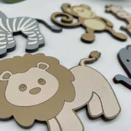 Painted Wooden Embellishments Custom Toy Box Decor, Wall Art - thumbnail 3