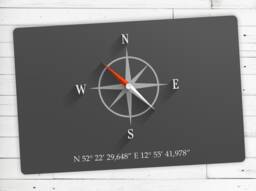 Doormat With Your Address Coordinates & Compass Non-Slip - Washable High-Quality Outdoor Area Dirt Trap Mat Door