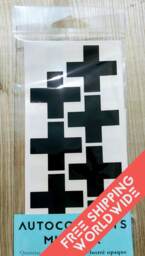 Swiss Cross Wall Decals Black White Decor Stickers Nursery Baby Boy Girl Pattern Modern & Scandinavian - thumbnail 1