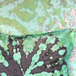 Tie Dye Circle Velvet Cushion - Jade - thumbnail 3