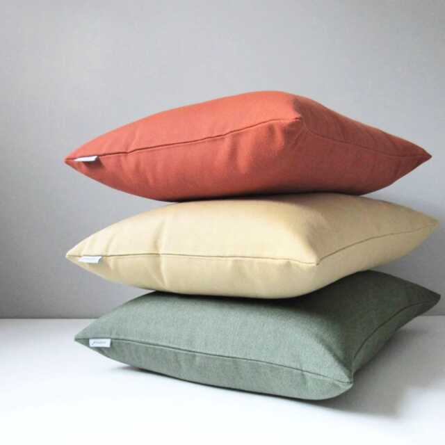 Outdoor Sunbrella?? Pillow Cover in Fern, Rust Or Harvest Gold Sunbrella For Garden, Deck & Patio Loungers, Nature Inspired Cushions - image 1