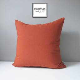 Outdoor Sunbrella?? Pillow Cover in Fern, Rust Or Harvest Gold Sunbrella For Garden, Deck & Patio Loungers, Nature Inspired Cushions - thumbnail 2